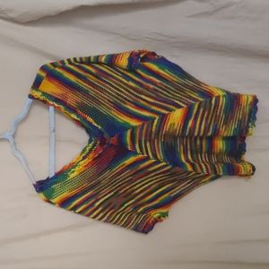 Rainbow Crochet Poncho